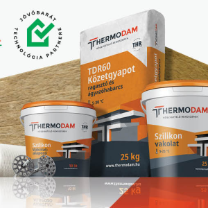kőzetgyapot táblás homlokzati hőszigetelő rendszer szilikon vakolattal